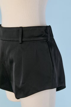 Schwarze Satin-Booty-Shorts ALEXANDRE VAUTHIER Neu