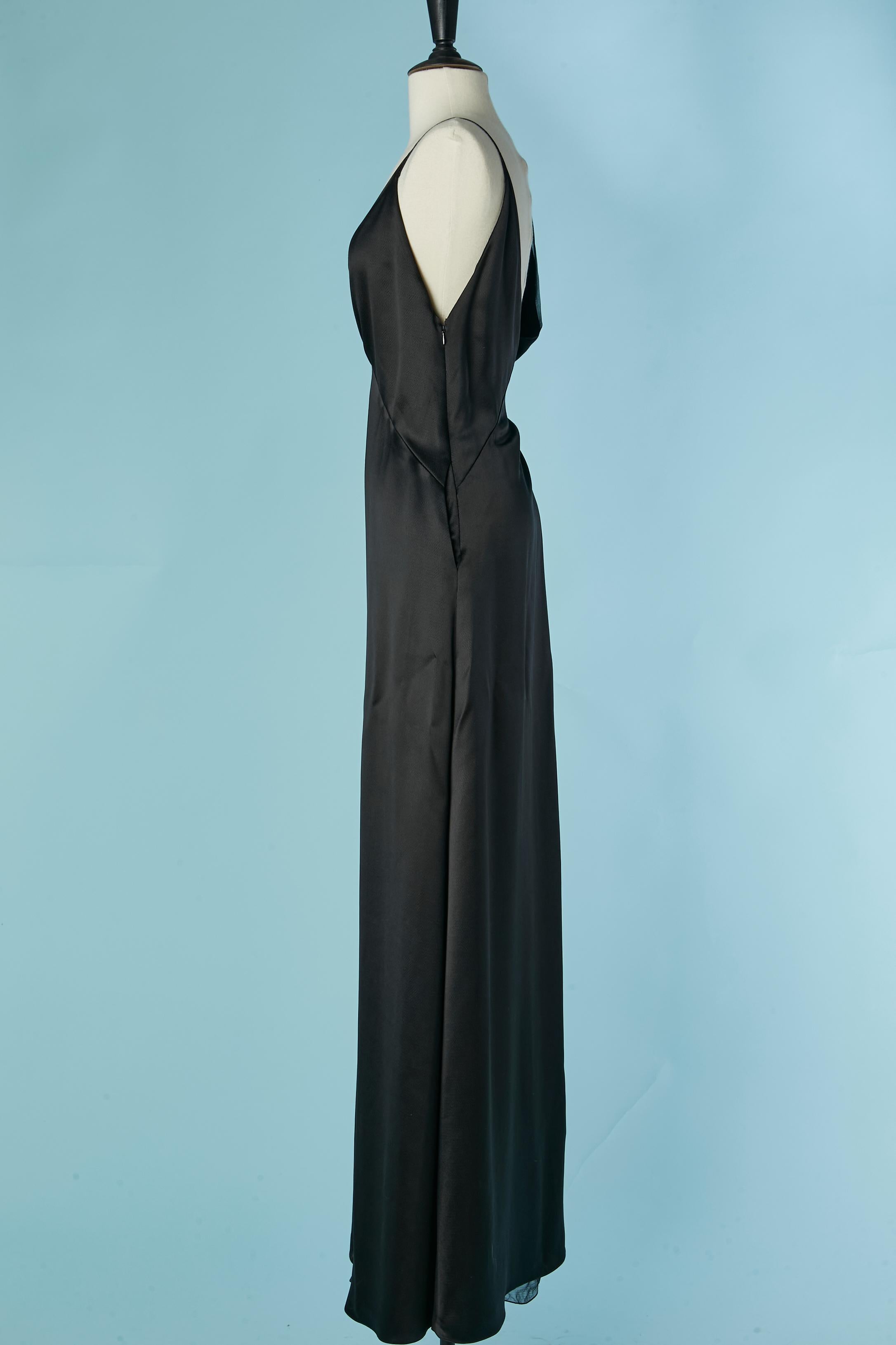 Robe du soir en satin noir CHRISTIAN DIOR Neuf - En vente à Saint-Ouen-Sur-Seine, FR