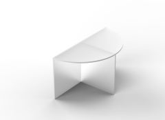 Tavolino da caffè "Fifty Circle" in vetro satinato nero, Sebastian Scherer