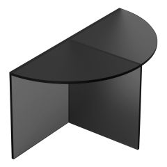 Mesa de centro "Fifty Circle" de cristal satinado negro, Sebastian Scherer