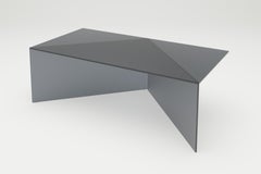 Black Satin Glass Poly Oblong Coffe Table by Sebastian Scherer