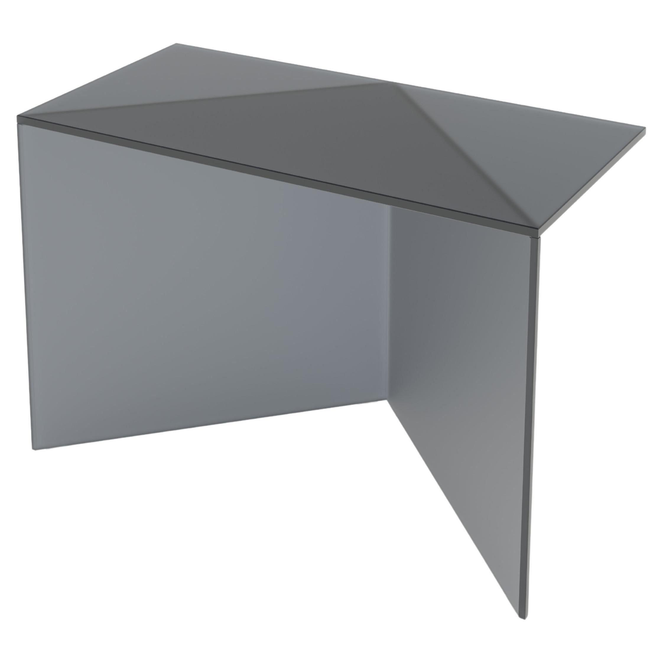 Black Satin Glass Poly Square Coffee Table by Sebastian Scherer For Sale