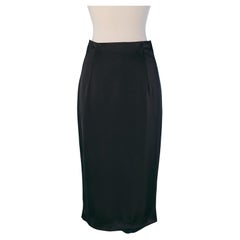 Black satin pencil skirt ALEXANDRE VAUTHIER