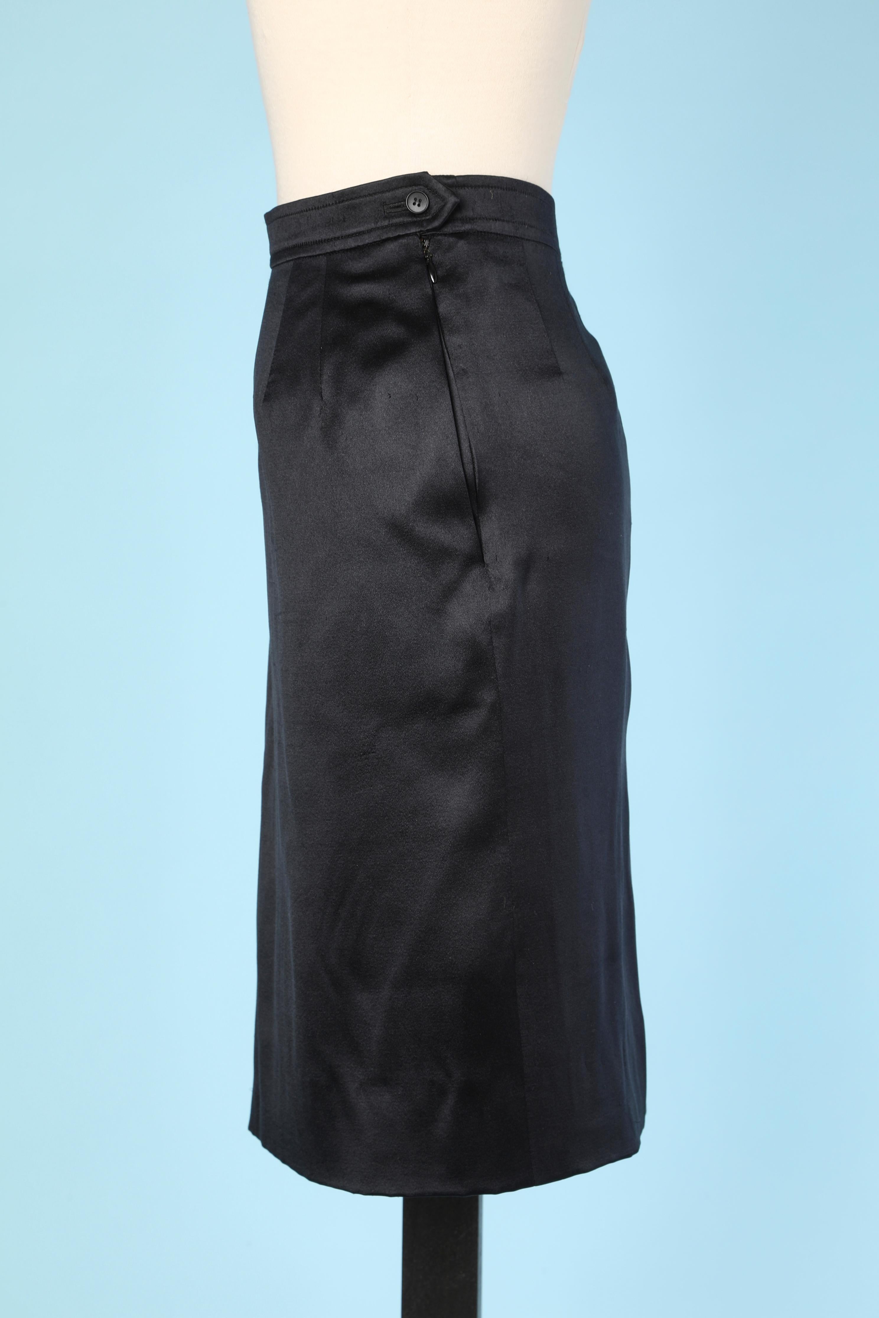 black satin skirts