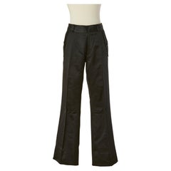 Black satin trouser YVES SAINT LAURENT RIVE GAUCHE