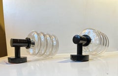Black Scandinavian Bathroom Hooped Glass Sconces
