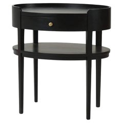 Black Scandinavian Oval Side Table Black Scandinavian Oval Side Table