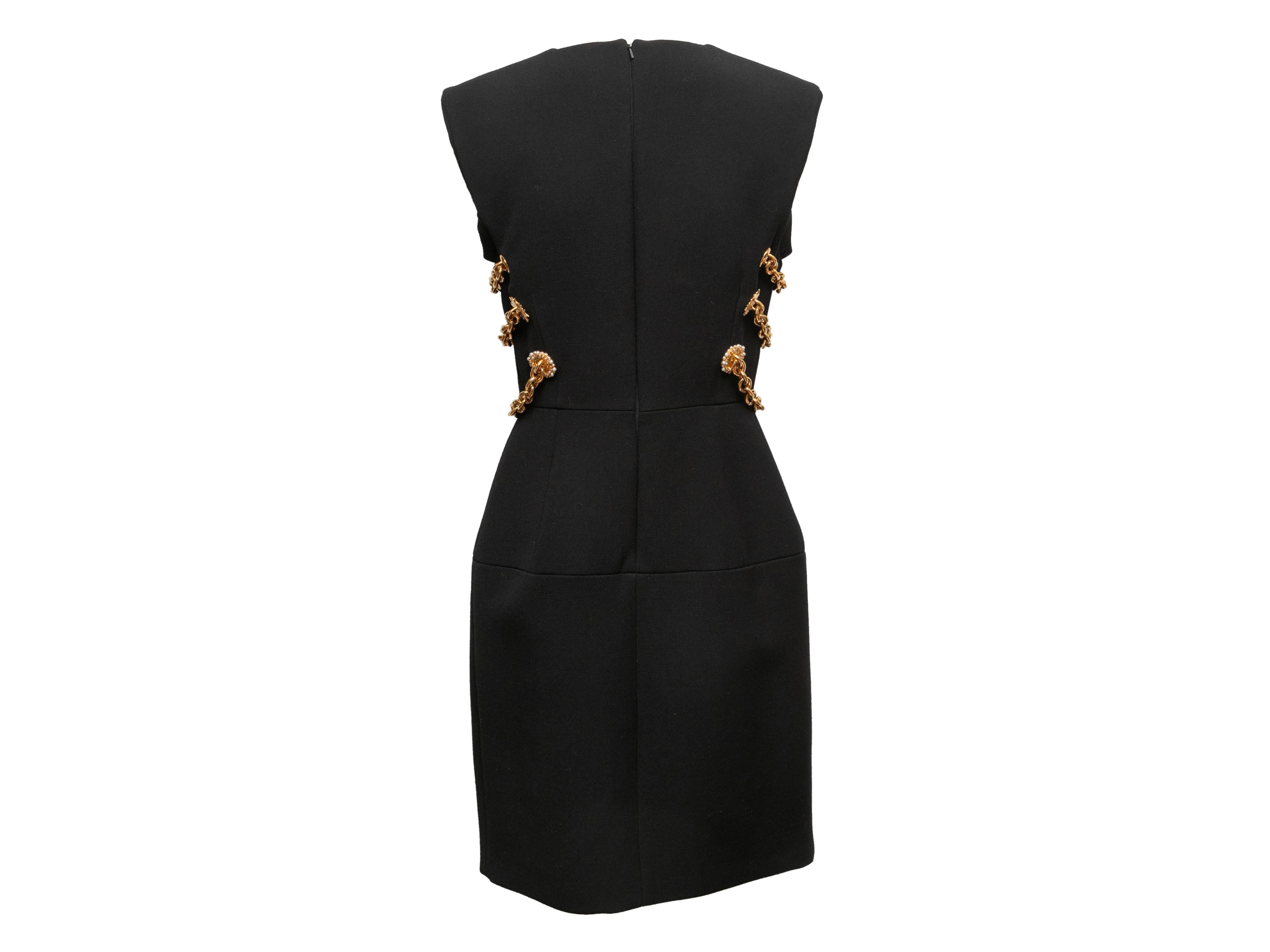 Black Schiaparelli Fall/Winter 2023 Stockman Dress Size EU 40 In Good Condition For Sale In New York, NY