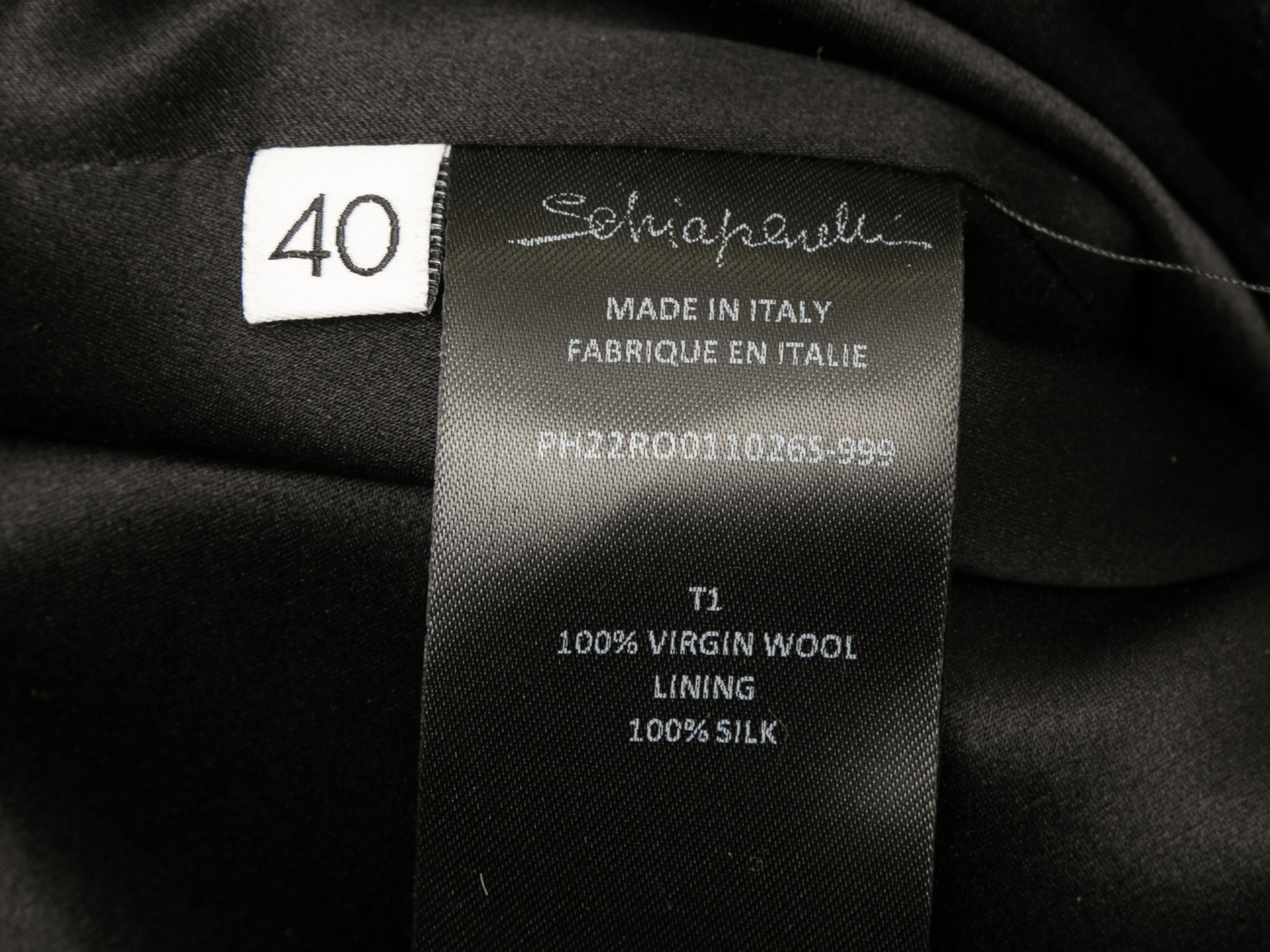 Black Schiaparelli Fall/Winter 2023 Stockman Dress Size EU 40 For Sale 1