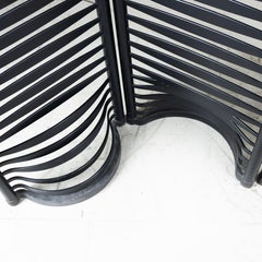 Schwarzer Bildschirm, entworfen von Massimo Morozzi für Mazzei im Jahr 1986