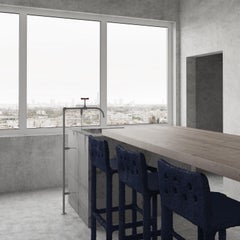 Black Sculpted Contemporary Chair by FAINA