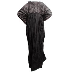 Black Sculptural Column Dress