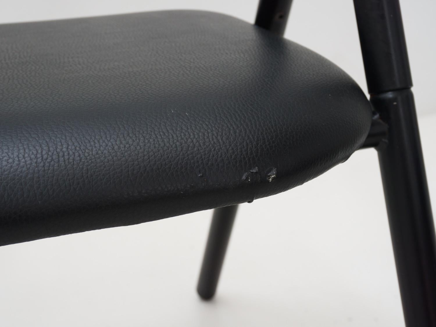 Black Sculptural Dining Chair, 1990s For Sale 1