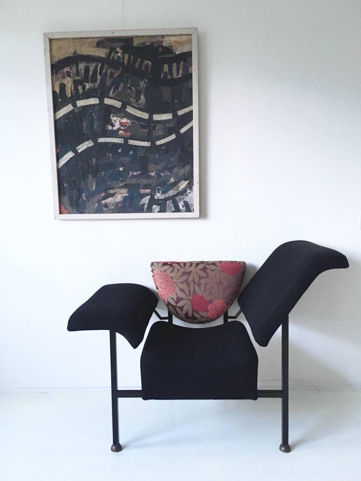 Late 20th Century Black Sculptural Easy Chair, 'Greetings from Holland', by Rob Eckhardt, 1980s