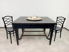 Black secession dining room table