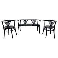 Gruppo di sedute Black Secession di Fischel