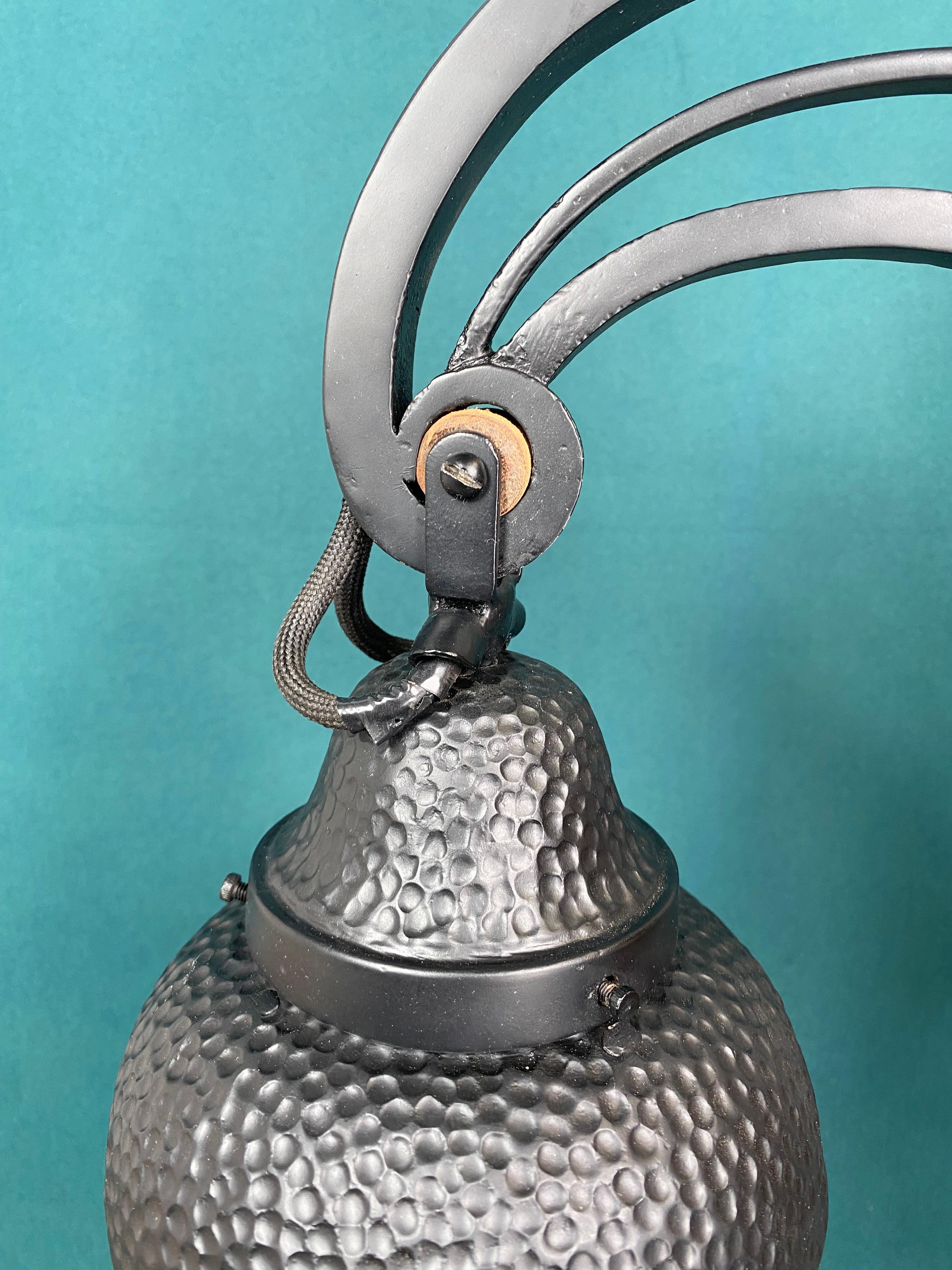 Lampada da parete secession nera In condizioni buone in vendita a Banská Štiavnica, SK