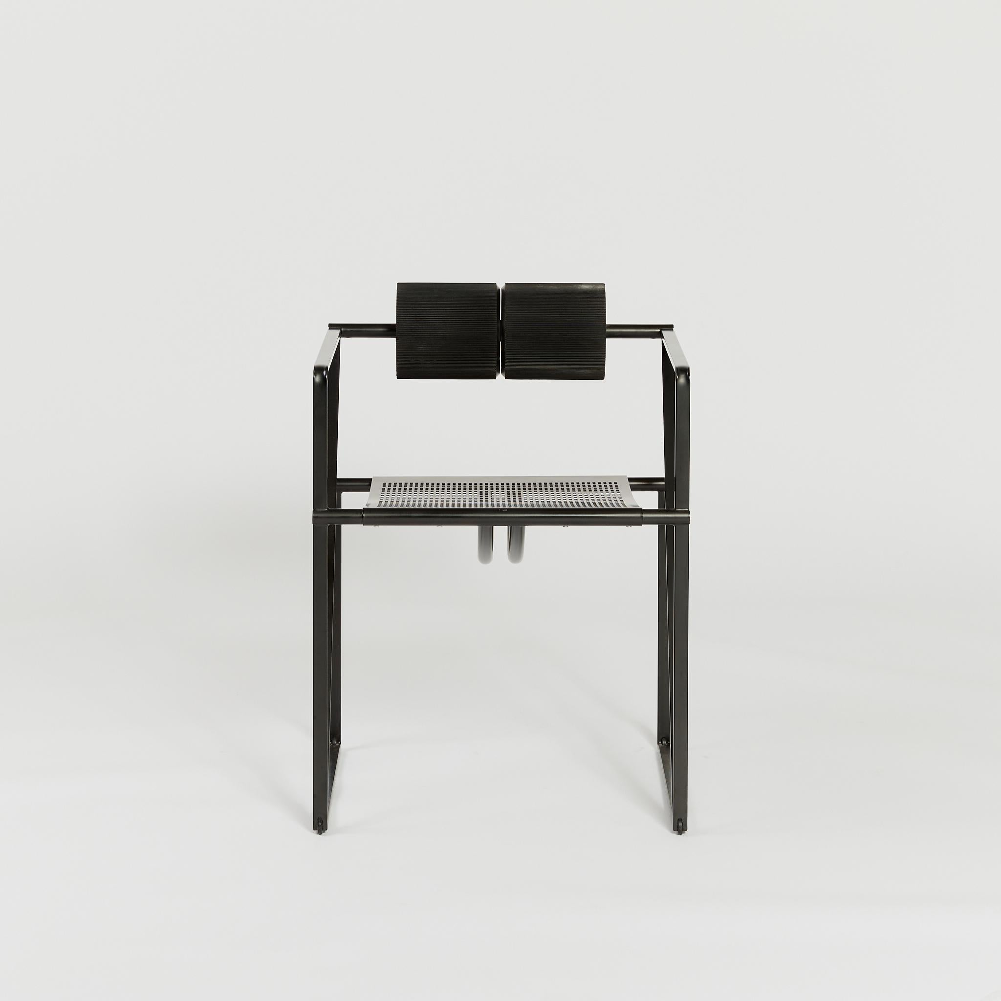 Post-Modern Black Seconda Chair by Mario Botta for Alias