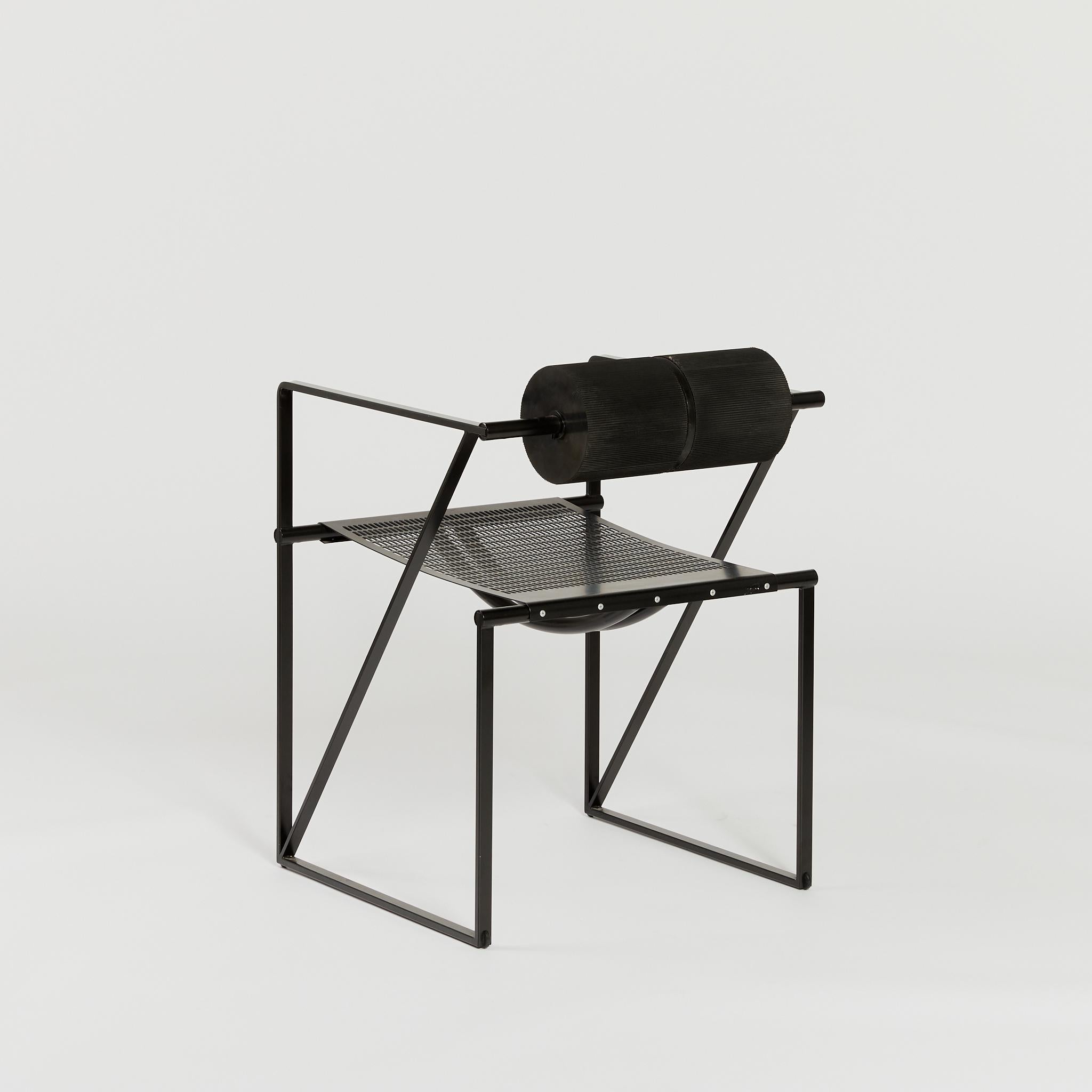 Steel Black Seconda Chair by Mario Botta for Alias