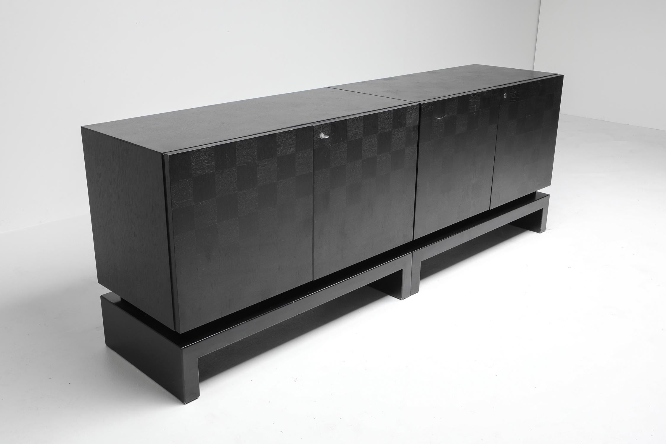 Black Sectional Credenza by De Coene, Belgium, 1970s 1