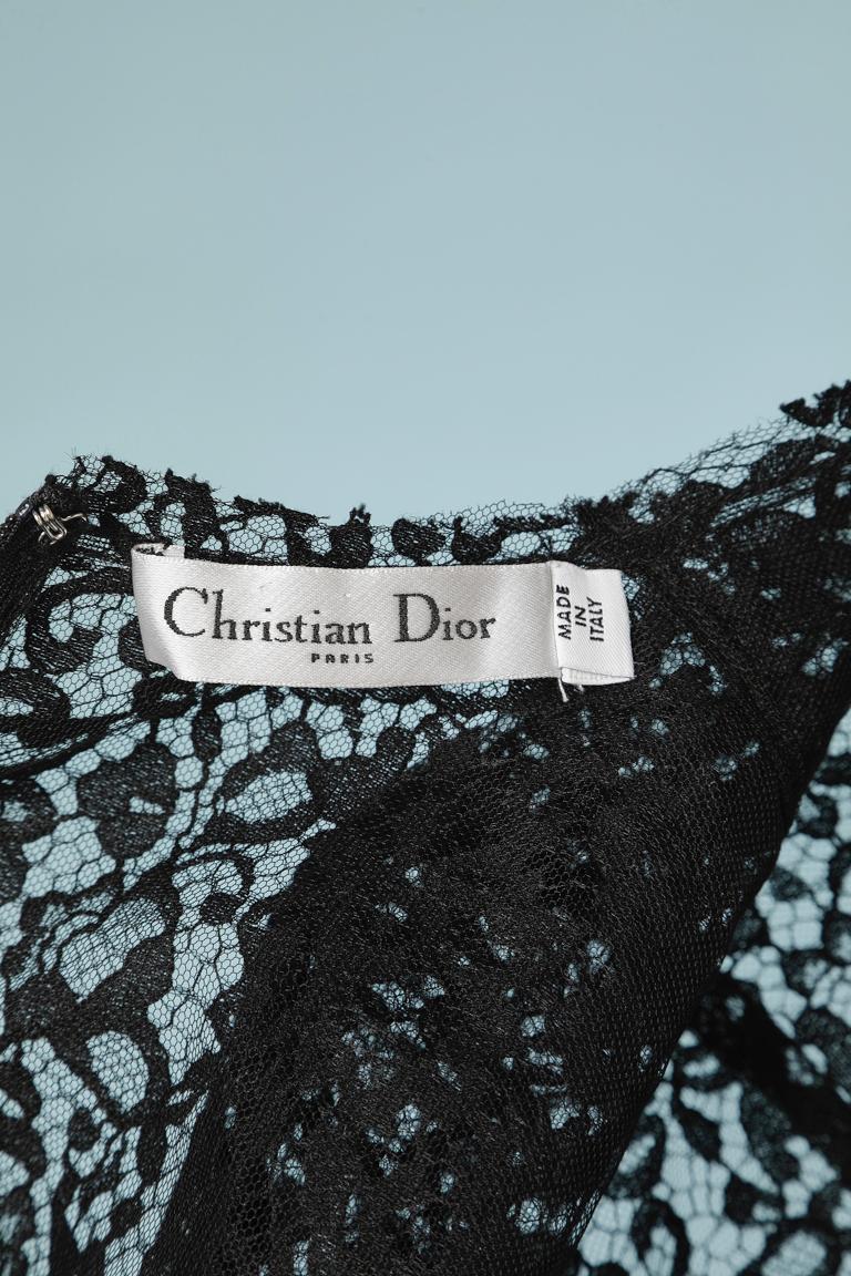 Black see-though lace on a tulle base Christian Dior For Sale 2