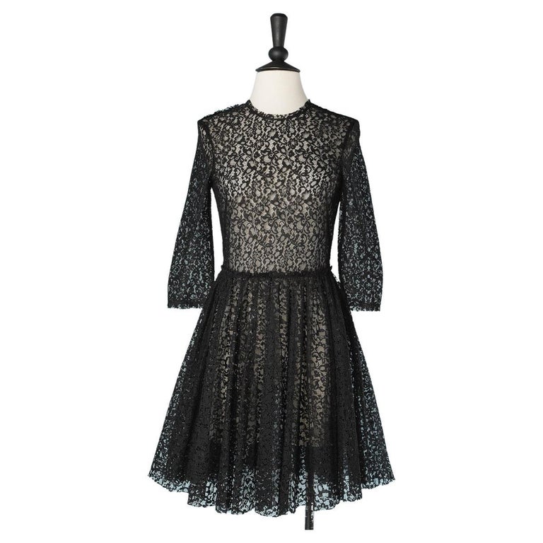 blue dress for baby girl Vintage Christian Dior Black Flower Slip Dress (S) – Amethyst Lullabies