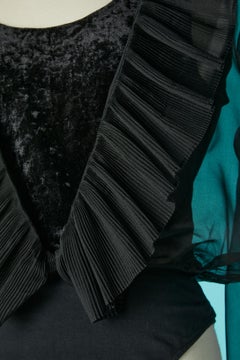 Body negro transparente y de terciopelo CACHÉ