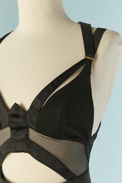 Black see-through bondage mini dress ALEXANDRE VAUTHIER COUTURE