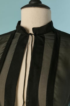 Black see-through chiffon shirt ALEXANDRE VAUTHIER