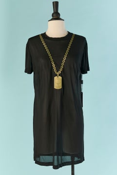 Black see-through jersey dress with chain neckless VIONNET
