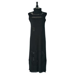 Abito senza maniche in jersey nero trasparente ISSEY MIYAKE