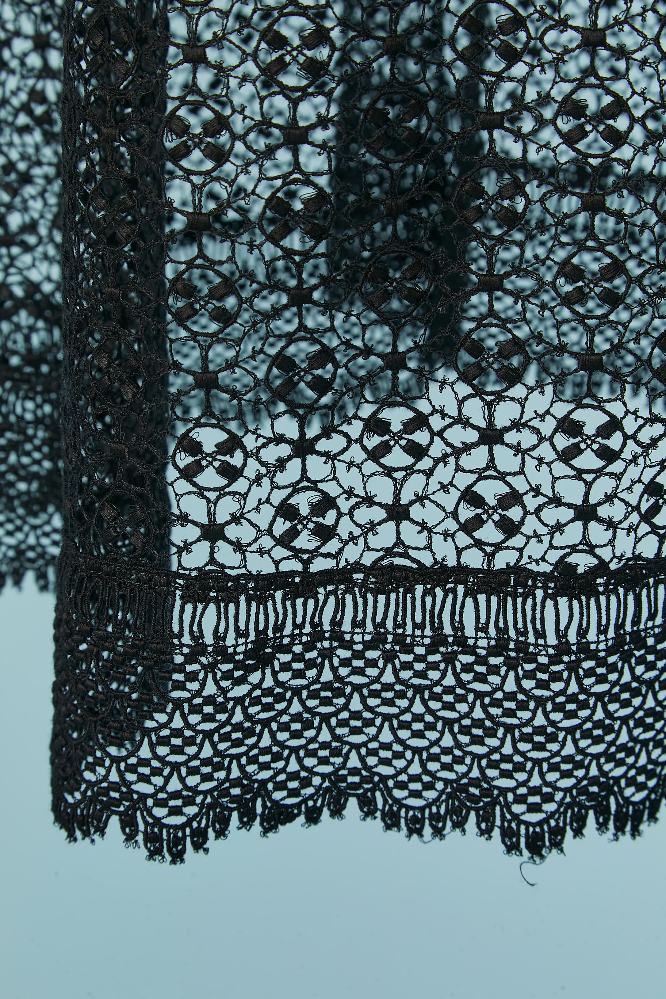 Falda negra de encaje transparente con braguita negra debajo CHRISTIAN DIOR Negro en venta