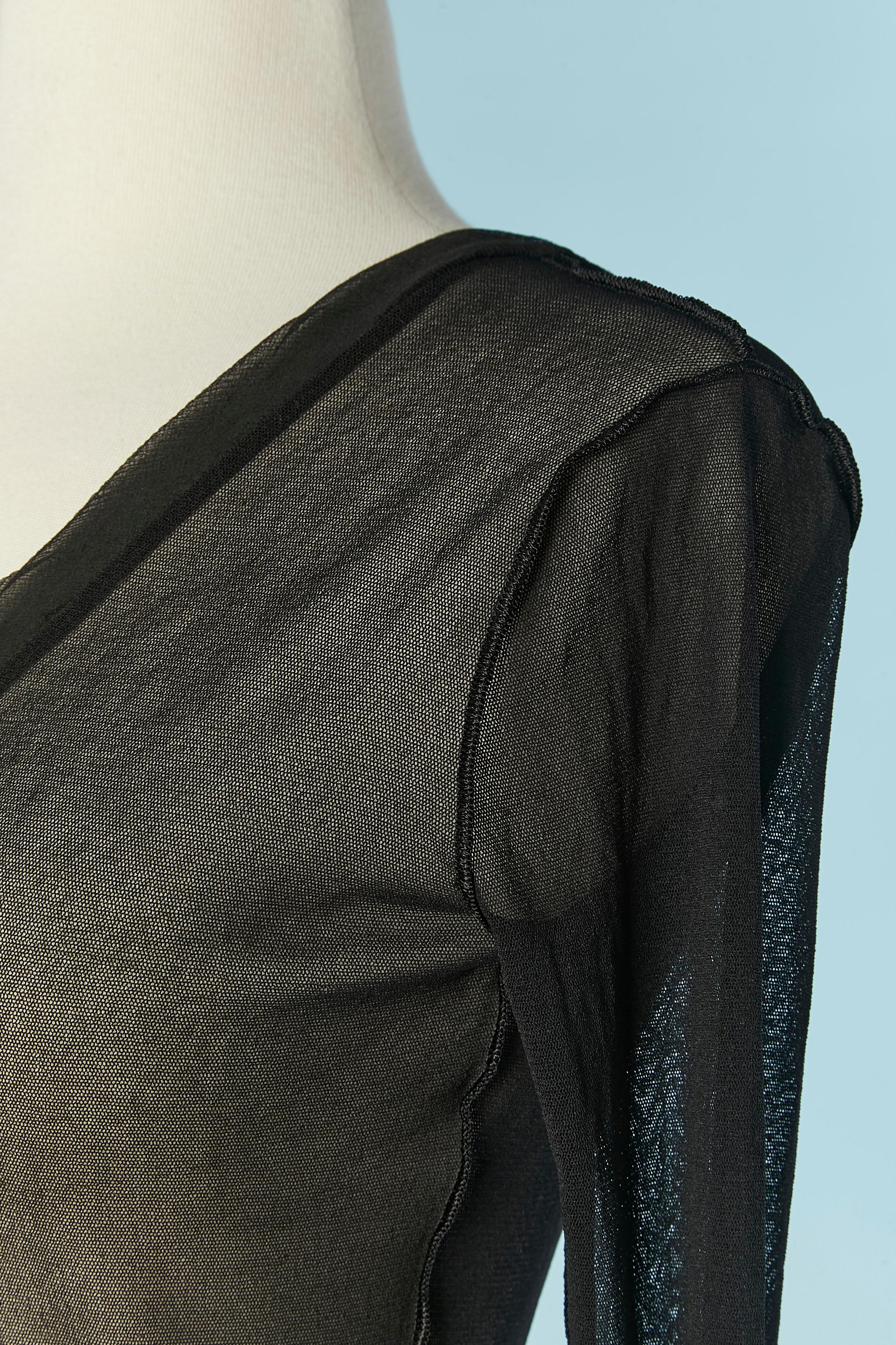 Tul elástico transparente negro JEAN-PAUL GAULTIER Maille en Excelente estado para la venta en Saint-Ouen-Sur-Seine, FR