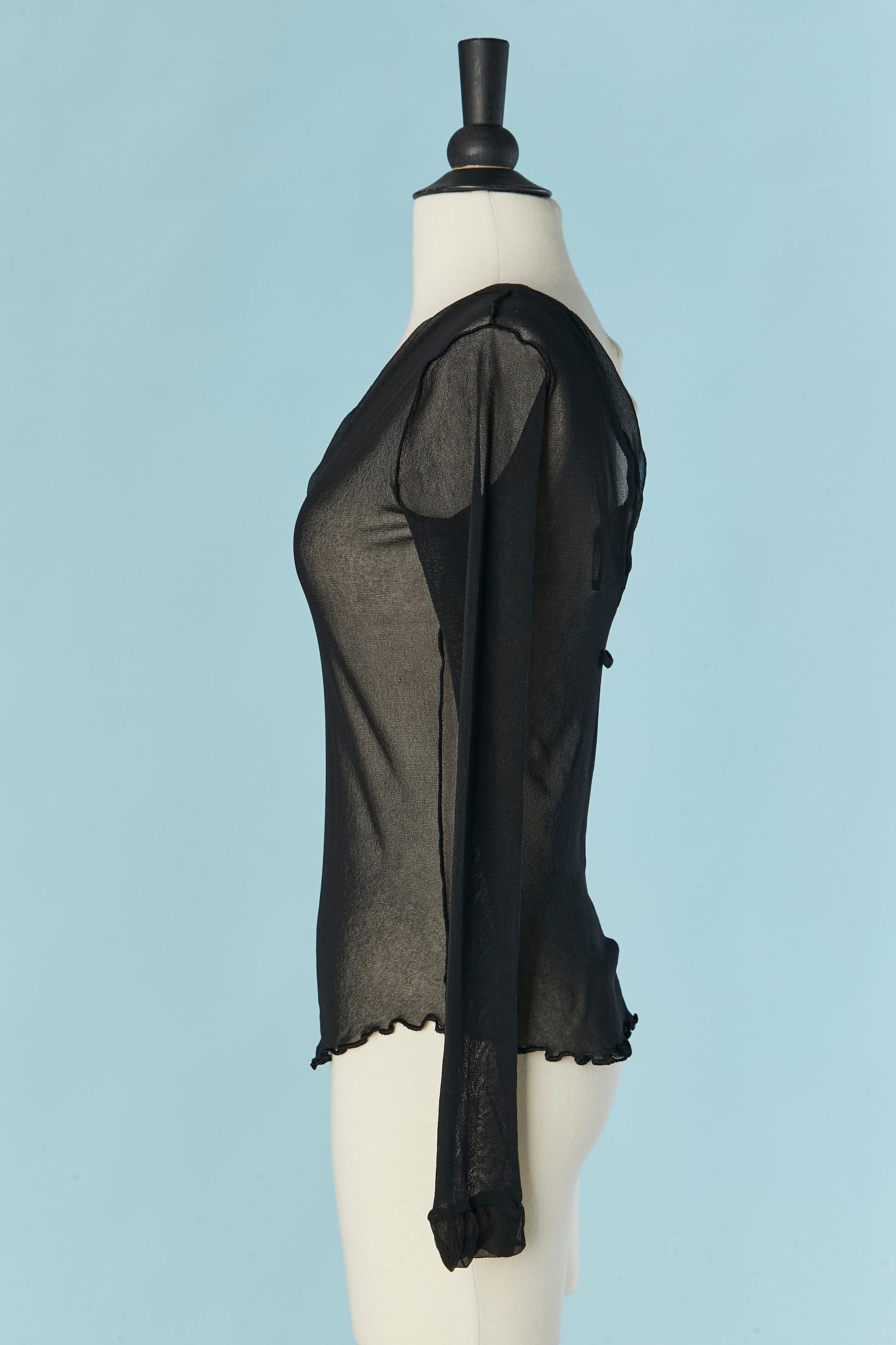 De las mujeres Tul elástico transparente negro JEAN-PAUL GAULTIER Maille en venta