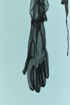 Black see-through tulle gloves and strap NOIR Kei Ninomiya & Comme Des Garçons