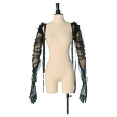 Black see-through tulle gloves and strap NOIR Kei Ninomiya & Comme Des Garçons