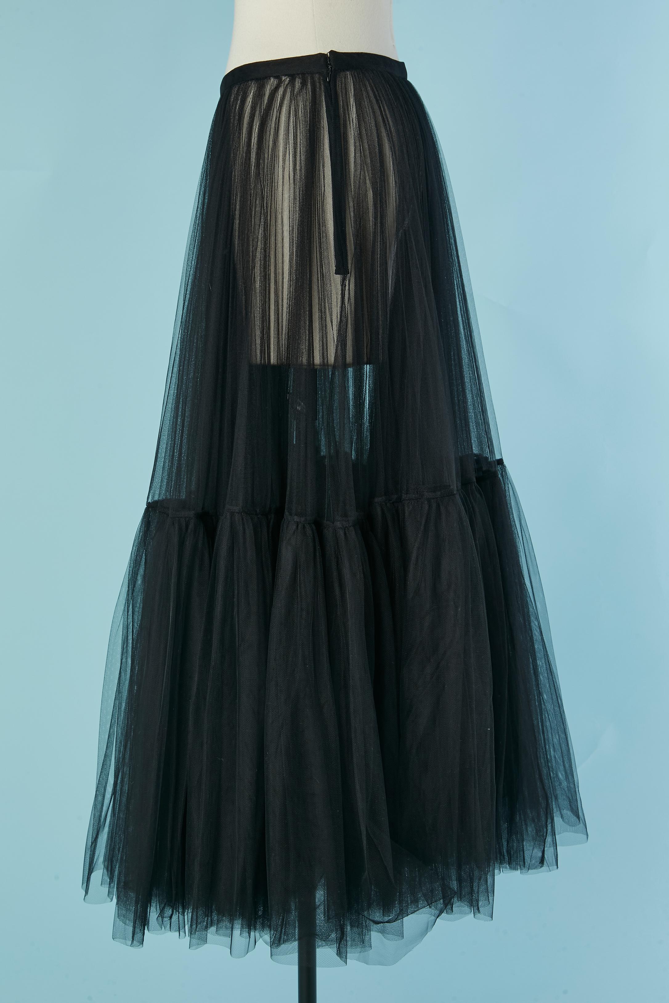 Gonna nera a sottoveste in tulle trasparente CHRISTIAN DIOR In condizioni Nuovo in vendita a Saint-Ouen-Sur-Seine, FR