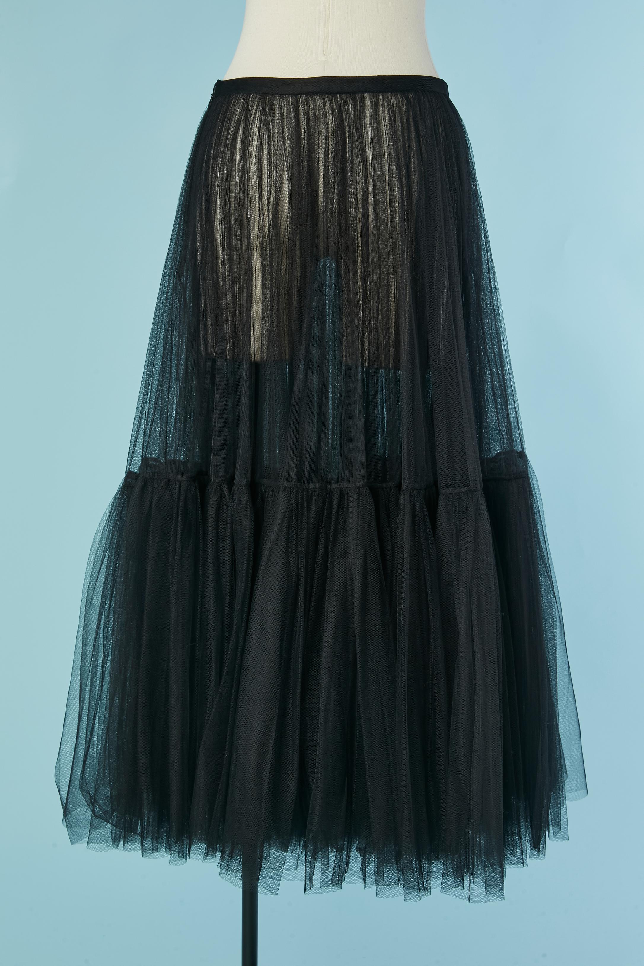 Donna Gonna nera a sottoveste in tulle trasparente CHRISTIAN DIOR in vendita