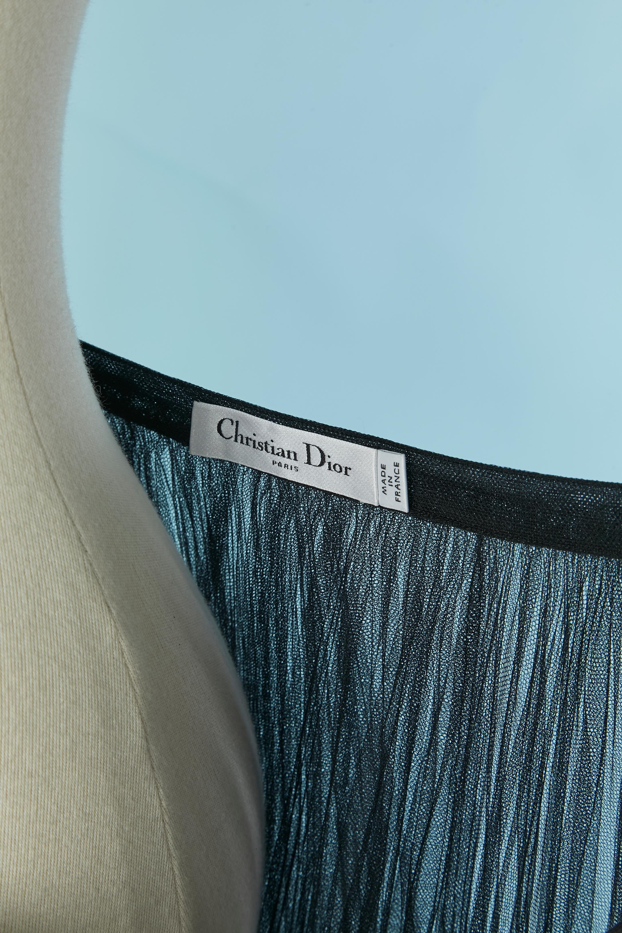 Gonna nera a sottoveste in tulle trasparente CHRISTIAN DIOR in vendita 1