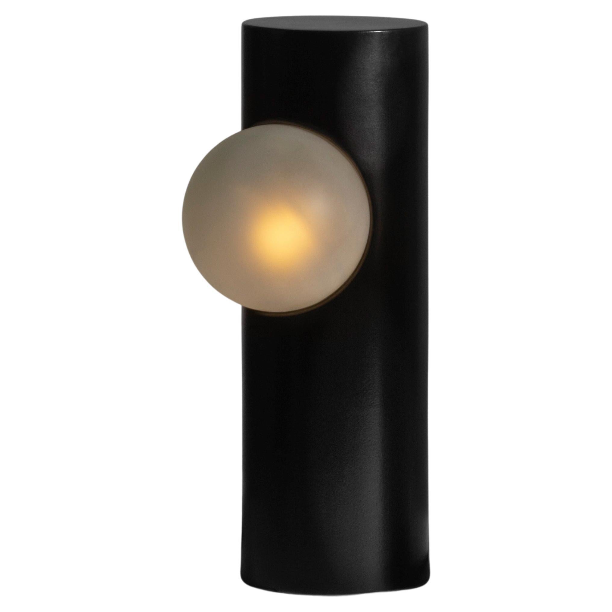 Black Semigloss Post Lamp by Subject Bureaux For Sale