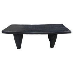 Black Senufo Iroko Wood Coffee Table or Bench