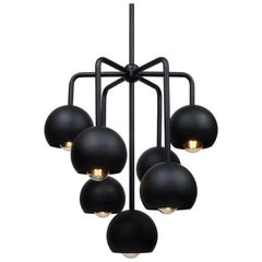 Black Septetable Bubble Pendant Light