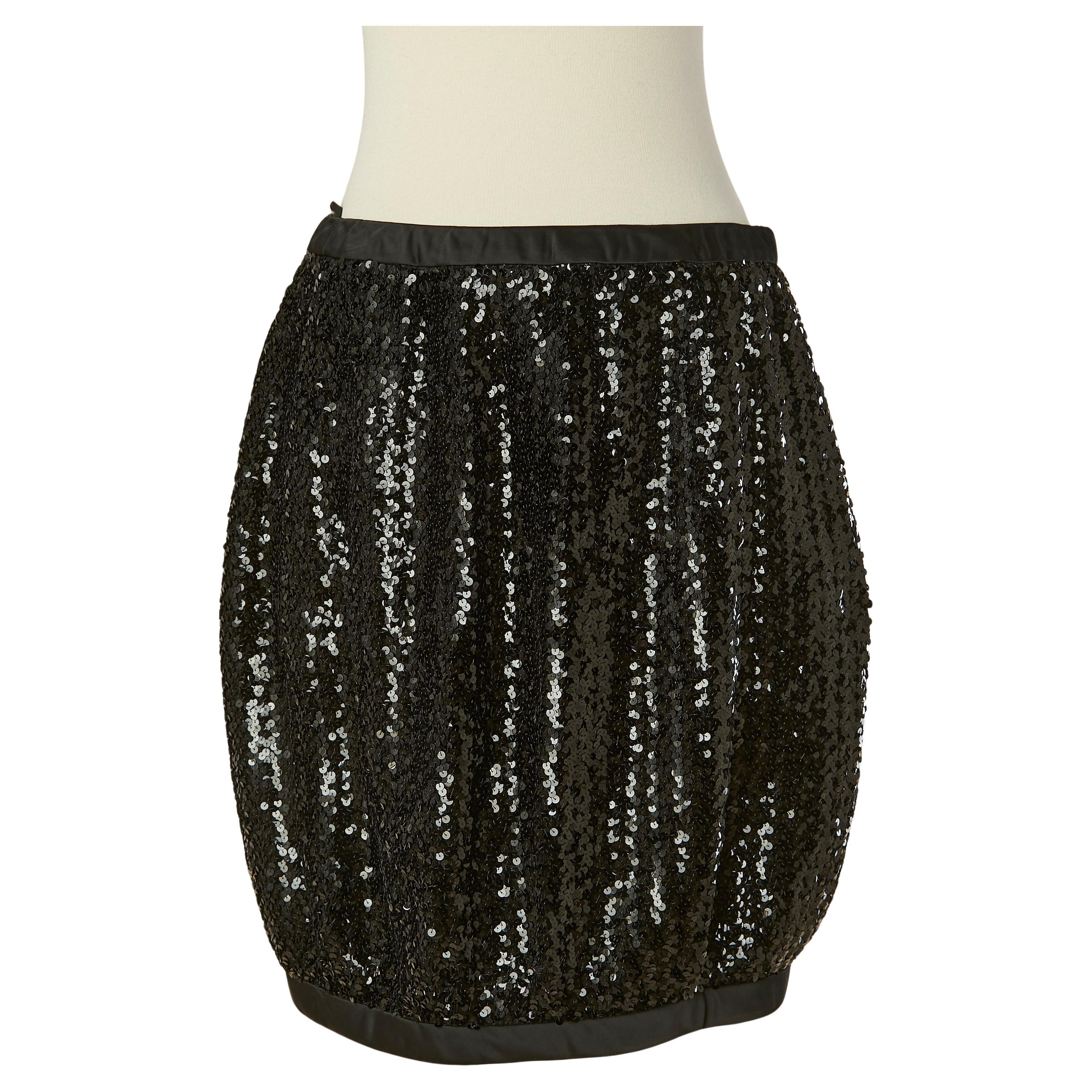 Black sequin bubble skirt GUY LAROCHE