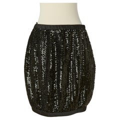 Jupe bulle à paillettes noires Guy Laroche