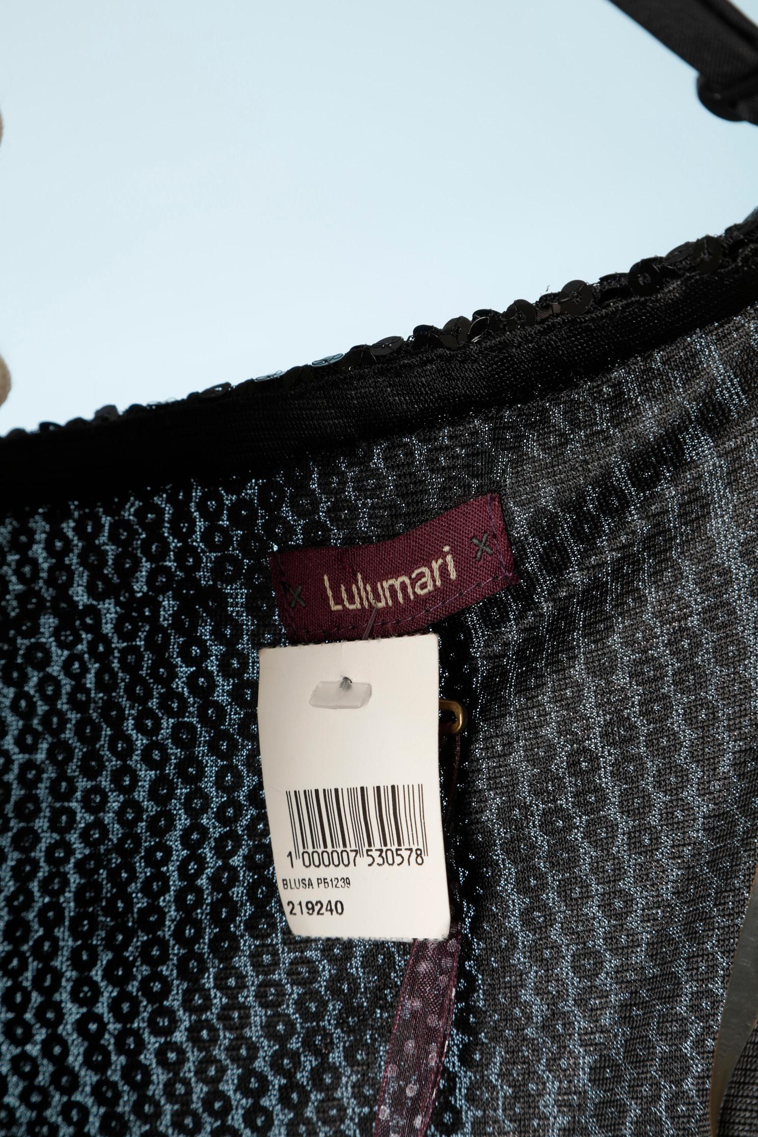 Black sequin short - léotard Lulumari New with tag For Sale 3