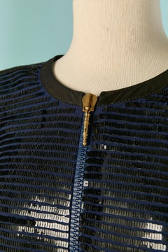 Black sequin silk jacket with neoprène back EMILIO PUCCI