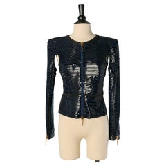 Black sequin silk jacket with neoprène back EMILIO PUCCI