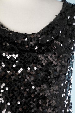 Black sequin tank top HANITA
