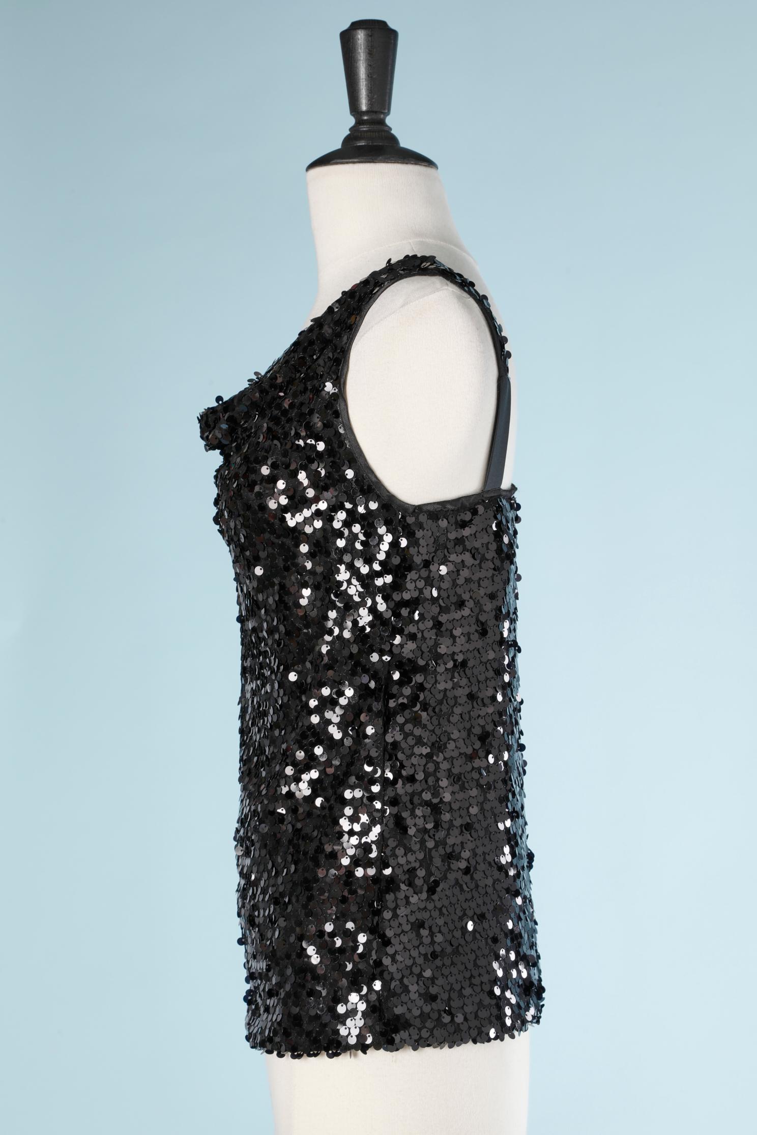 Débardeur noir à paillettes HANITA Excellent état - En vente à Saint-Ouen-Sur-Seine, FR