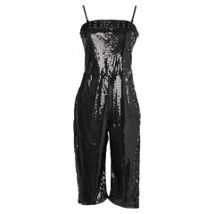 Black sequins bermuda jumpsuit Lulumari